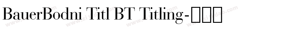 BauerBodni Titl BT Titling字体转换